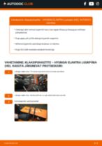 Samm-sammuline PDF-juhend HYUNDAI ELANTRA Saloon (HD) Pesurikumm asendamise kohta