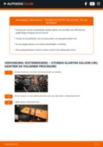 De professionele reparatiehandleiding voor Ruitenwissers-vervanging in je HYUNDAI ELANTRA Saloon (HD) 1.6 CVVT