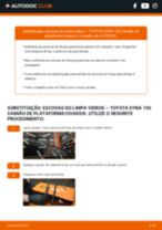 Tutorial passo a passo em PDF sobre a substituição de Escovas do Limpa Vidros no TOYOTA DYNA 150 Platform/Chassis
