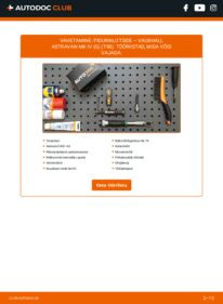 Kuidas välja vahetamist läbi viia: VAUXHALL ASTRAVAN Mk IV (G) 1.7 DTI 16V Piduriklotsid