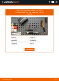 Slik bytter du Bremseklosser 1.7 DTI 16V VAUXHALL ASTRAVAN Mk IV (G)