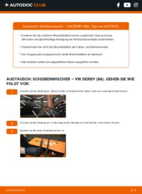 Wie der Wechsel durchführt wird: Scheibenwischer VW Derby 86 1.1 tauschen