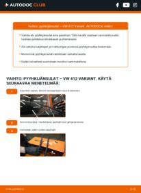 Kuinka vaihtaa Pyyhkijänsulat 1.7 VW 412 Variant -autoon