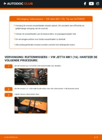Vervanging uitvoeren: Ruitenwissers 1.6 (EM) VW Jetta MK1