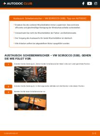 Wie der Austausch bewerkstelligt wird: Scheibenwischer 1.8 VW Scirocco 2