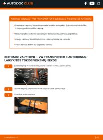 Kaip atlikti keitimą: VW T2 Transporter 1.6 Valytuvo gumelė