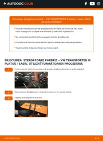 Cum să efectuați înlocuirea: Lamela stergator VW T3 Camion cu platformă 1.6 TD