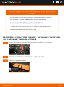 Cum să efectuați înlocuirea: Lamela stergator VW Caddy Pick-up 1.6 D