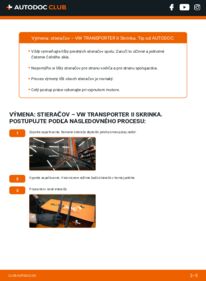 Ako vykonať výmenu: Stieracia liżta na Transporter T2 Van 1.6