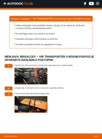 Kako izvesti menjavo: Metlica brisalnika stekel Transporter T2 Keson/Podvozje 1.6