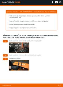 Ako vykonať výmenu: Stieracia liżta na Transporter T2 Valník/Podvozok 1.6