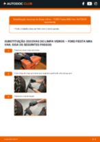 Manual DIY sobre como substituir o Escovas do Limpa Vidros no FORD FIESTA