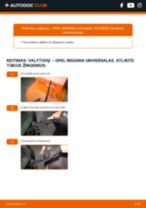 Kaip pakeisti Stiklo valytuvai mano Insignia B Sports Tourer Van / Universalas (Z18) CDTi ECOTEC? Išsamios instrukcijos