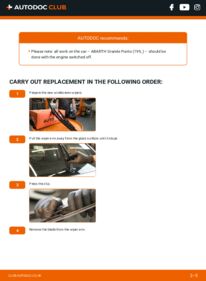 How to carry out replacement: Wiper Blades 1.4 (199.AXN1B) ABARTH Grande Punto (199_)