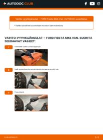 Kuinka vaihtaa Pyyhkijänsulat 1.4 TDCi Ford Fiesta Mk6 Van -autoon