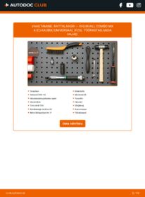 Kuidas välja vahetamist läbi viia: VAUXHALL COMBO Mk II (C) Box Body / Estate (F25) 1.3 CDTI 16V Rattalaager