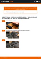 Manual DIY sobre como substituir o Escovas do Limpa Vidros no NISSAN PULSAR