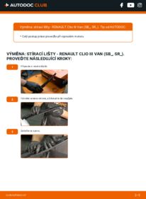 Jak provést výměnu: List stěrače Clio III Van (SB_, SR_) 1.5 dCi