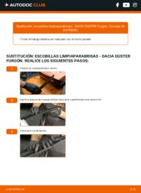 Cómo sustitución de Escobillas de Limpiaparabrisas 1.5 dCi 4x4 Dacia Duster Furgón