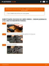 Como realizar a substituição de Escovas do Limpa Vidros 1.3 DIG-T NISSAN Qashqai III (J12)