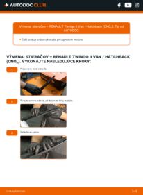Ako vykonať výmenu: Stieracia liżta na Twingo II Van / Hatchback (CNO_) 1.2 (CN01, CN06)