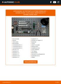 Vervanging uitvoeren: Waterpomp + Distributieriem Set 1.5 dCi 110 (M20, M20M) NISSAN NV200 EVALIA