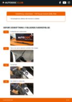 Udskiftning af Viskerblade foran og bag VW PASSAT Variant (32B): manual pdf