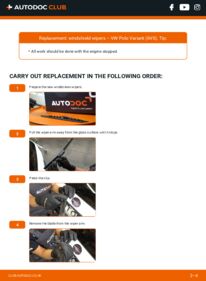 How to carry out replacement: Wiper Blades 1.4 VW Polo Variant