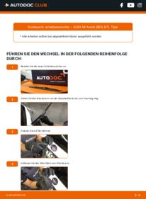 Wie der Wechsel durchführt wird: Scheibenwischer Audi A4 B7 Avant 2.0 TDI tauschen