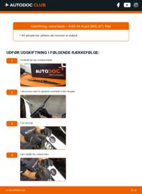 Hvordan man udfører udskiftning af: Viskerblade på 2.0 TDI Audi A4 B7 Avant