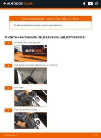 Kuinka vaihtaa Pyyhkijänsulat 2.0 TDI Audi A4 b7 -autoon