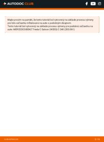 Ako vykonať výmenu: Tlmič pruzenia na Trieda C T-modell (S203) C 220 CDI 2.2 (203.208)