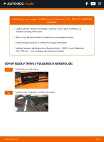 Hvordan man udfører udskiftning af: Viskerblade på 1.6 TDCi Ford Focus Mk2 Kombi