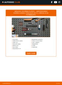 Kako izvesti menjavo: Zavorne Ploščice Razred E Keson / Podvozje (VF211) E 220 CDI (211.606)