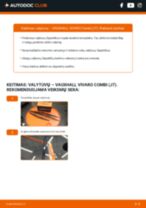 VAUXHALL gale ir priekyje Stiklo valytuvai keitimas pasidaryk pats - internetinės instrukcijos pdf