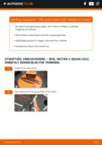 PDF med trinn for trinn-veiledning for bytte av OPEL VECTRA C Vindusviskere