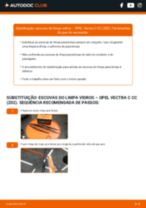 Manual online sobre a substituição de Escovas de para brisa em OPEL VECTRA C GTS