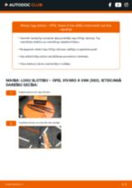 Kā nomainīt un noregulēt Stikla tīrītāja slotiņa OPEL VIVARO: pdf ceļvedis