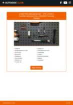 Bytte Bremseskiver lakkerte (coated) OPEL ASTRA G CLASSIC Caravan (F35): handleiding pdf