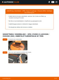 Hvordan man udfører udskiftning af: Viskerblade på 2.0 CDTI OPEL VIVARO Platform/Chassis (E7)