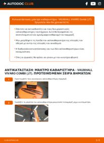 Πώς να πραγματοποιήσετε αντικατάσταση: Μάκτρο καθαριστήρα na Vivaro Microbus (J7) 2.0 CDTI