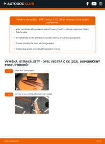 Jak provést výměnu: List stěrače Vectra C CC (Z02) 2.2 DTI 16V (F68)