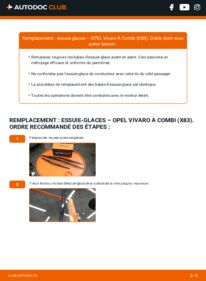Comment effectuer un remplacement de Essuie-glace 2.0 CDTI (F7, J7, A07) Opel Vivaro A Combi