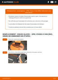 Comment effectuer un remplacement de Essuie-glace 2.0 CDTI (F7) Opel Vivaro Van
