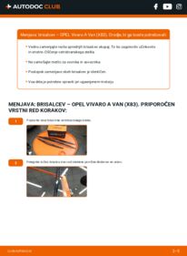 Kako izvesti menjavo: Metlica brisalnika stekel Vivaro A Van (X83) 2.0 CDTI (F7)