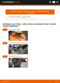 Kaip atlikti keitimą: Opel Astra G Caravan 1.6 16V (F35) Valytuvo gumelė