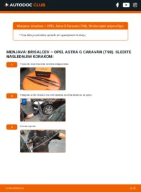 Kako izvesti menjavo: Metlica brisalnika stekel Astra G Caravan (T98) 1.6 16V (F35)