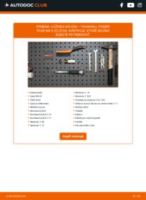 Ako vykonať výmenu: Lozisko kolesa na Combo Tour Mk2 (C) (F25) 1.3 CDTI 16V
