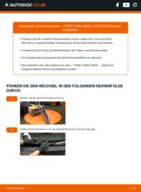Wie der Wechsel ausgeführt wird: Scheibenwischer 1.8 TDCi Ford C Max DM2