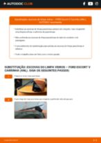 Mudar Escovas do Limpa Vidros dianteiro e traseiro FORD ESCORT V Estate (GAL, AVL): guia pdf
